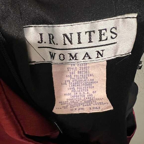 J. R. Nites Maroon Satin Tank Top Camisole - Picture 2 of 3